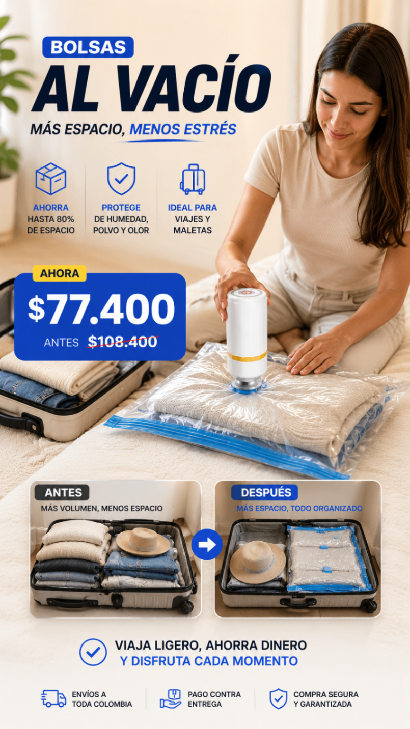 BOLSAS AL VACIO + COMPRESOR ELECTRICO